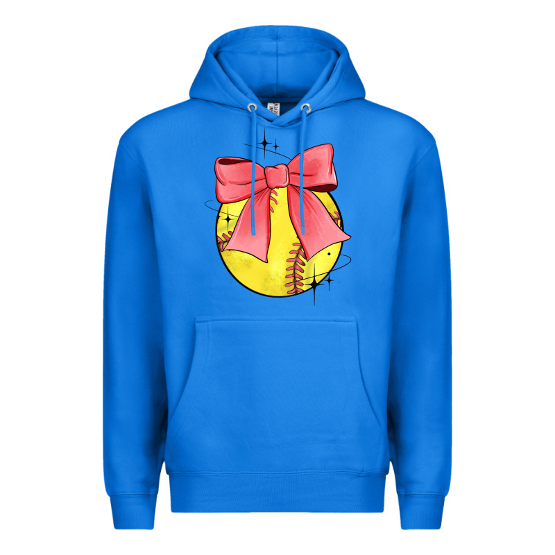 Coquette Softball Bow Premium Hoodie by JahusDesignShop | Teevron