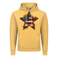 Vintage Mustard western 4th of july star Vintage Hoodie - HRA Design Shop