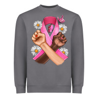 Storm Breast Cancer Fist Daisy Butterfly Heavyweight Sweatshirt - Artiststas