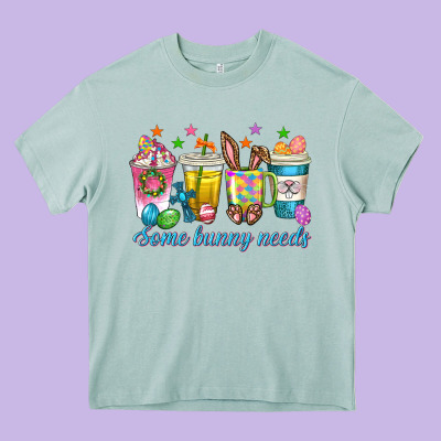 Some Bunny Needs Easter Coffee Cups Heavy Core Tee Designed By Texasbilliewilder