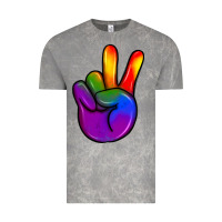 Cloud Rock pride peace hand Vintage Tee - JahusDesignShop