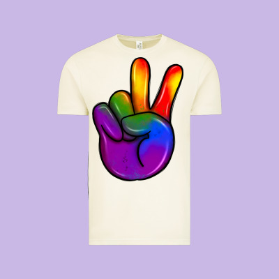 Pride Peace Hand Vintage Tee Designed By Jahusdesignshop