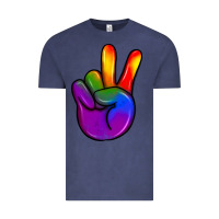 Vintage Denim pride peace hand Vintage Tee - JahusDesignShop