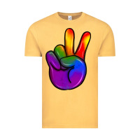 Vintage Mustard pride peace hand Vintage Tee - JahusDesignShop