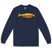 Navy golden trout west virginia Long Sleeve Tee - LillyAllenDesigns