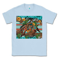 Dusty Blue bucking bronco cowboy rodeo cactus and sunflowers Classic Tee - Artiststas