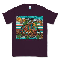 Plum bucking bronco cowboy rodeo cactus and sunflowers Classic Tee - Artiststas
