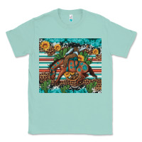 Seafoam bucking bronco cowboy rodeo cactus and sunflowers Classic Tee - Artiststas