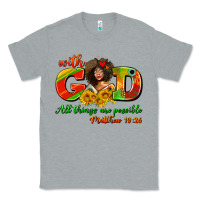 Heather Grey with god all things are possible juneteenth Classic Tee - AdoDesignShop