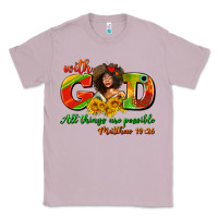 Lilac with god all things are possible juneteenth Classic Tee - AdoDesignShop
