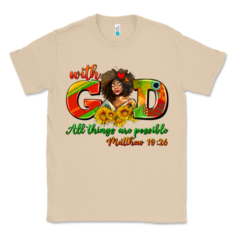 With God All Things Are Possible Juneteenth Classic Tee by AdoDesignShop | Teevron