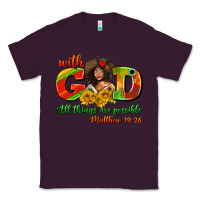 Plum with god all things are possible juneteenth Classic Tee - AdoDesignShop