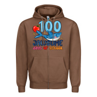Chestnut 100 jawsome days of school Zipper Hoodie - MaliasSmallBusiness