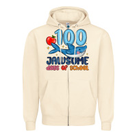 Sandshell 100 jawsome days of school Zipper Hoodie - MaliasSmallBusiness
