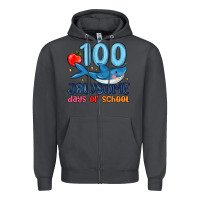 Smoke 100 jawsome days of school Zipper Hoodie - MaliasSmallBusiness