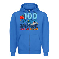 True Royal 100 jawsome days of school Zipper Hoodie - MaliasSmallBusiness