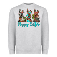 Heather Grey happy easter leopard cowhide turquoise cactus bunny's Heavyweight Sweatshirt - JahusDesignShop