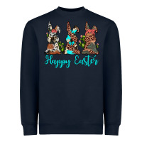 Navy happy easter leopard cowhide turquoise cactus bunny's Heavyweight Sweatshirt - JahusDesignShop