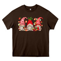 Chocolate Brown strawberry gnomes Heavy Core Tee - Zillion Design Studio