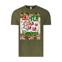 Vintage Olive christmas fla la la la la la flamingo air freshener Vintage Tee - Artiststas