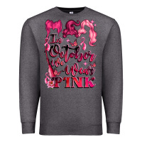 Charcoal Heather in october we wear pink Premium Sweatshirt - LillyAllenDesigns
