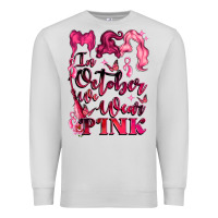 Dove Grey in october we wear pink Premium Sweatshirt - LillyAllenDesigns