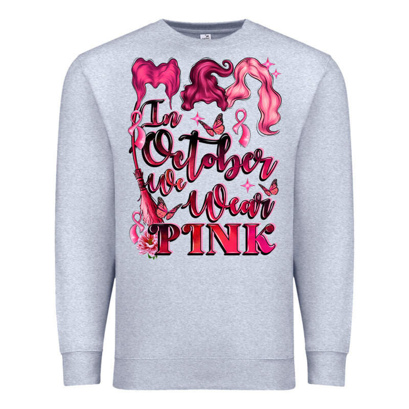 In October We Wear Pink Premium Sweatshirt by LillyAllenDesigns | Teevron