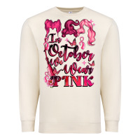 Sandshell in october we wear pink Premium Sweatshirt - LillyAllenDesigns