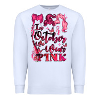 White in october we wear pink Premium Sweatshirt - LillyAllenDesigns