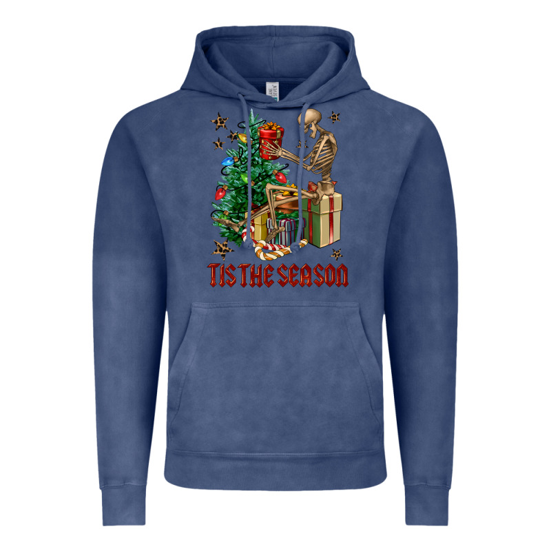 Skeleton Tis The Season Vintage Hoodie by FaDigitalArtStudio | Teevron