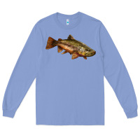 Colony Blue brown trout Long Sleeve Tee - LillyAllenDesigns