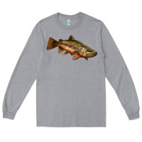 Heather Grey brown trout Long Sleeve Tee - LillyAllenDesigns