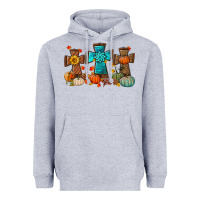 Heather Grey fall tree cross Heavyweight Hoodie - BundleAndBundleShop