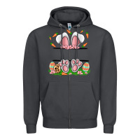 Smoke easter costom name rabbit Zipper Hoodie - MaliasSmallBusiness