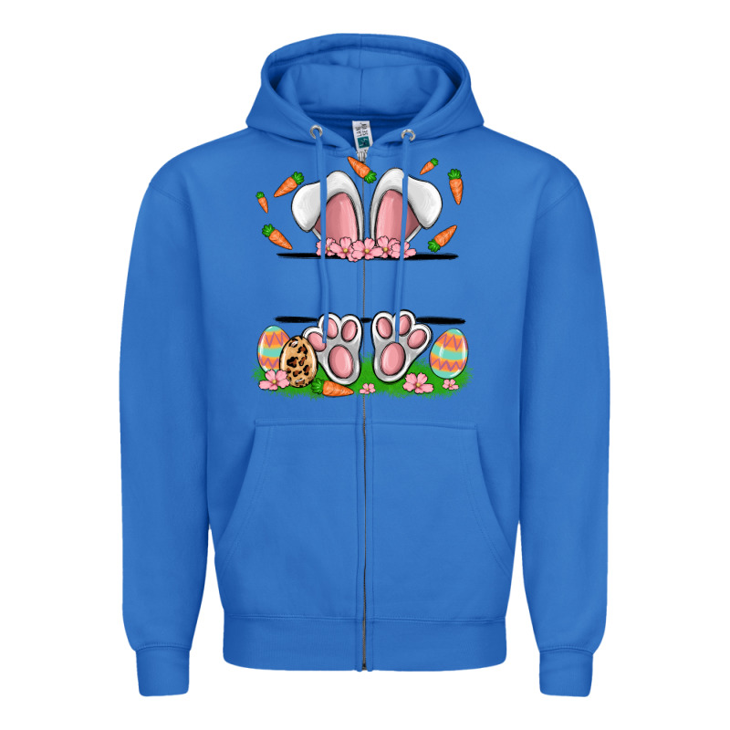 Easter Costom Name Rabbit Zipper Hoodie by MaliasSmallBusiness | Teevron