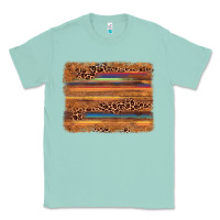 Seafoam leopard serape background Classic Tee - AdoDesignShop