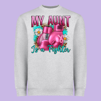 Breast Cancer My Aunt İs A Fighter Heavyweight Sweatshirt Designed By Artiststas