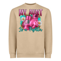 Mushroom Breast Cancer My Aunt İs A Fighter Heavyweight Sweatshirt - Artiststas