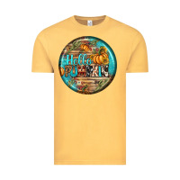 Vintage Mustard hello pumpkin earrings Vintage Tee - BundleAndBundleShop