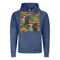 Vintage Denim two cute heifers seamless pattern Vintage Hoodie - HRA Design Shop
