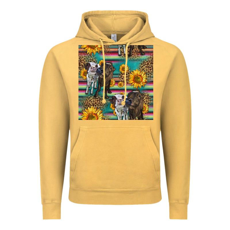 Two Cute Heifers Seamless Pattern Vintage Hoodie by HRA Design Shop | Teevron