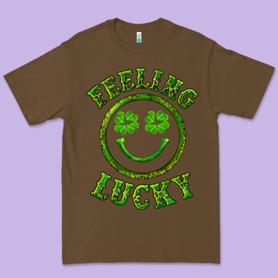 Premium Tee feeling lucky with leopard