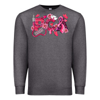 Charcoal Heather pca breast cancer patient care assistant Premium Sweatshirt - LillyAllenDesigns