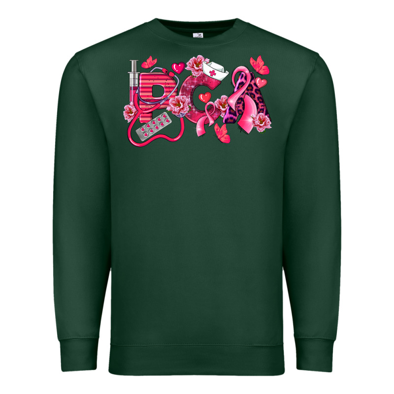 Pca Breast Cancer Patient Care Assistant Premium Sweatshirt by LillyAllenDesigns | Teevron