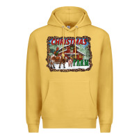 Antique Gold Christmas on the farm Premium Hoodie - RanaPortraitStore