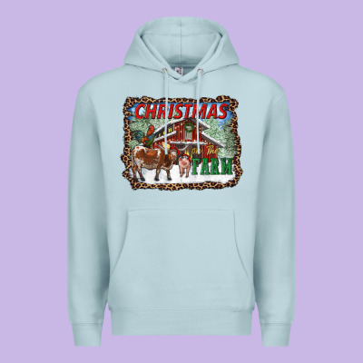 Christmas On The Farm Premium Hoodie Designed By Ranaportraitstore