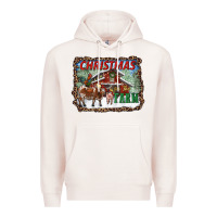 Pale Pink Christmas on the farm Premium Hoodie - RanaPortraitStore