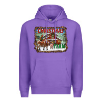 Purple Christmas on the farm Premium Hoodie - RanaPortraitStore