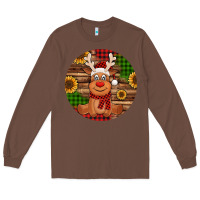 Chestnut Cute reindeer Christmas Long Sleeve Tee - Jasminsmagicworld