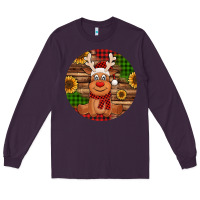 Plum Cute reindeer Christmas Long Sleeve Tee - Jasminsmagicworld